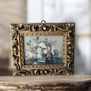 Ornate Gold Floral Wall Art - Home Accents